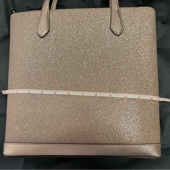 Kate Spade Rose Gold Tinsel Glitter Tote, Never Used - Picture 10 of 13